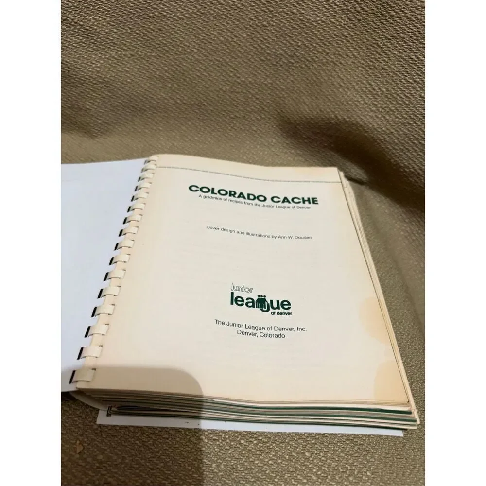 Vintage Colorado Cache Cookbook Junior League of Denver 1983 Spiral Retro Recipe
